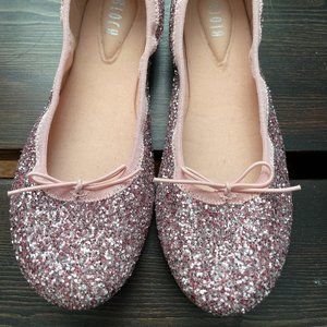 Girls Glitter Sequined Pink Flats Bloch EU 33/US 1